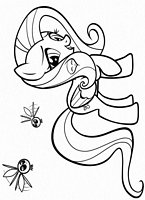 kolorowanki my little pony - kucyk pegaz Fluttershy dla dziewczynek nr 4